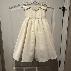 David’s Bridal Ivory flower girl dress